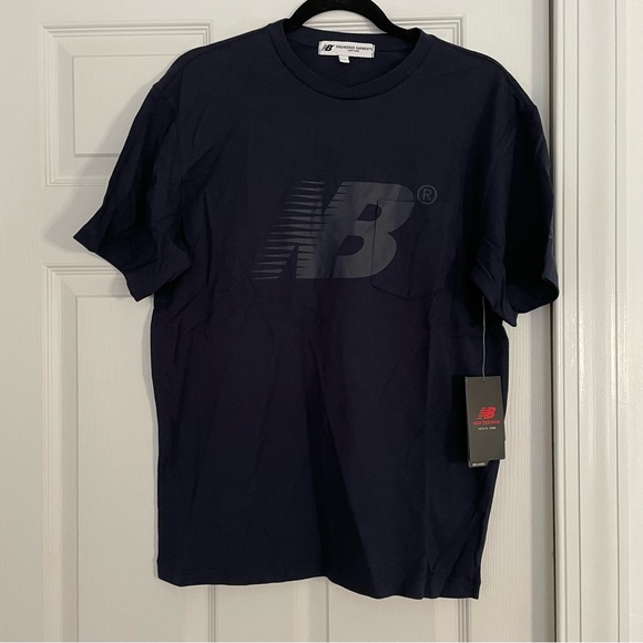 NWT New Balance x Engineered Garments Cross Crew Tee - Navy - Picture 8 of 12